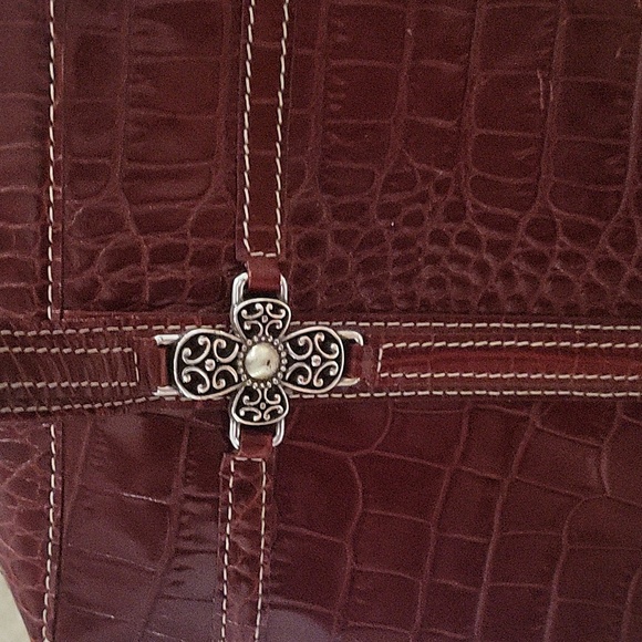 Brighton Vintage Cherry Red Snakeskin Bag - Picture 8 of 9